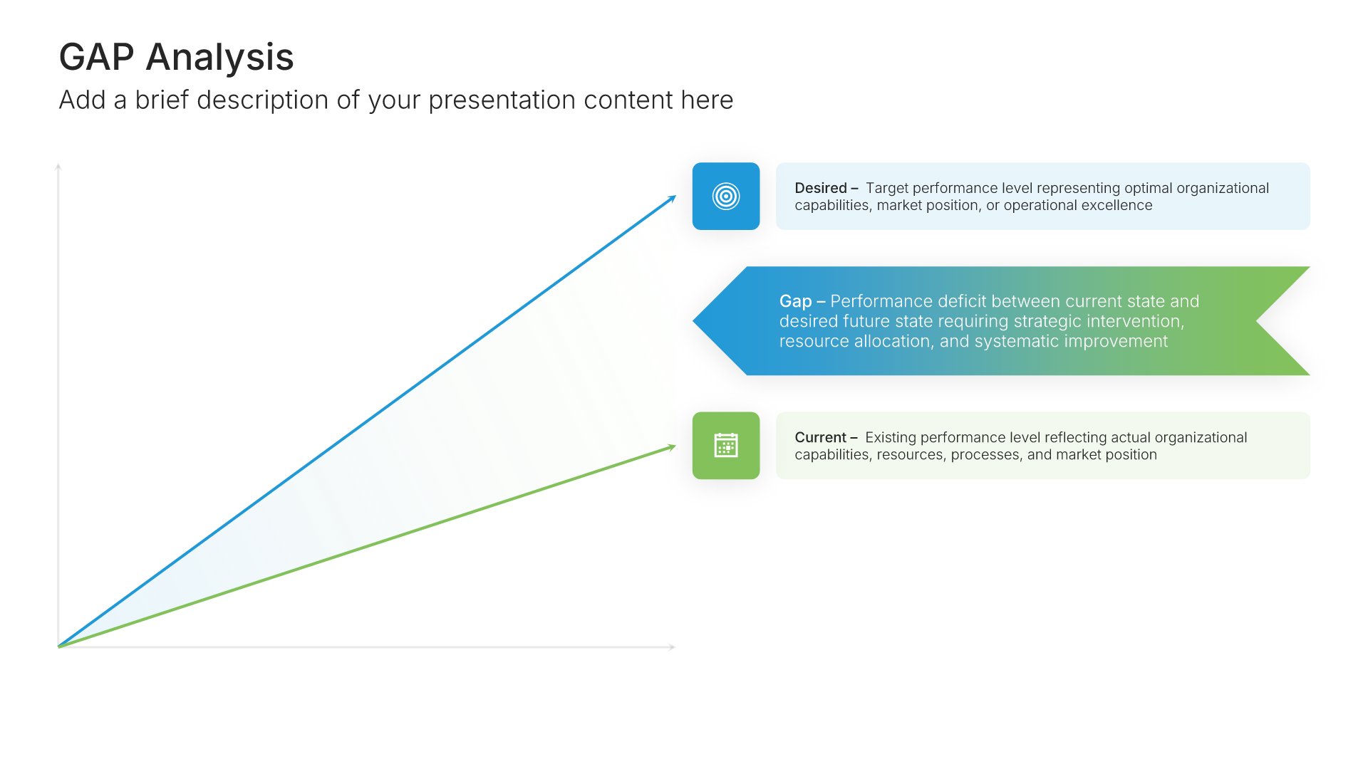 Gap analysis template slide, layout 01