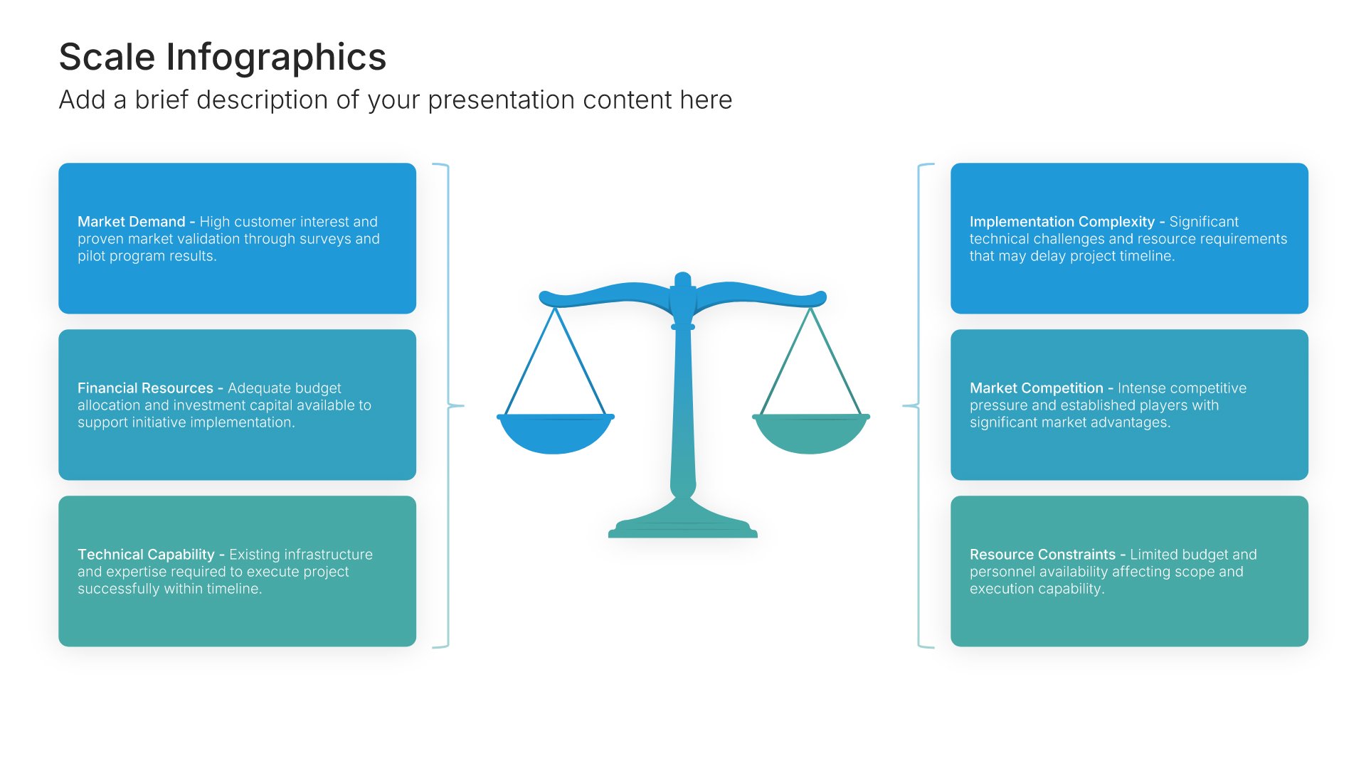 Scale infographic slide, layout 01